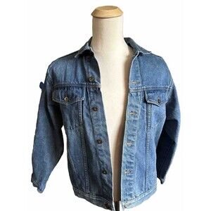 Bon Jour Jacket Men’s Medium Blue Rancher Denim Jean Coat 90s Excellent Clean!